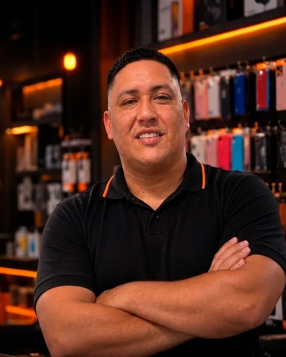 Anderson, dono da Anderson Celulares, na loja